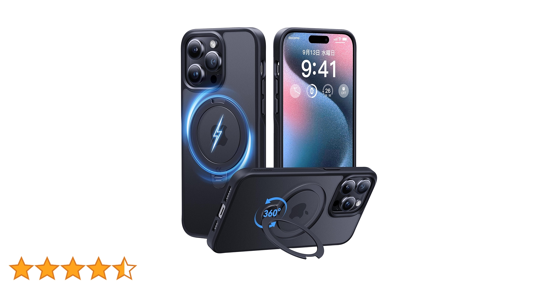 Amazon.co.jp: 【2025最高傑作&定点360度回転】CASEKOO iPhone